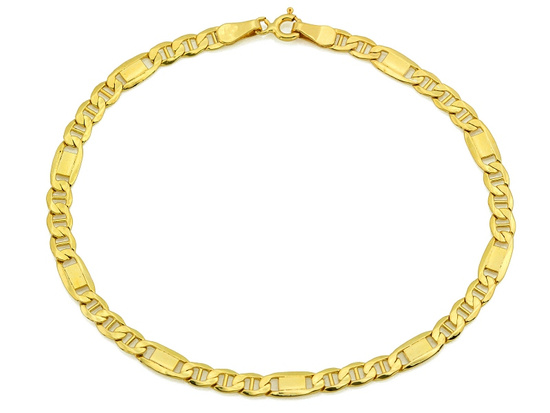 Łańcuszkowa bransoletka złota figaro 4.8mm