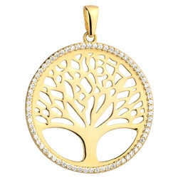 Złota zawieszka 585 - drzewko szczęścia