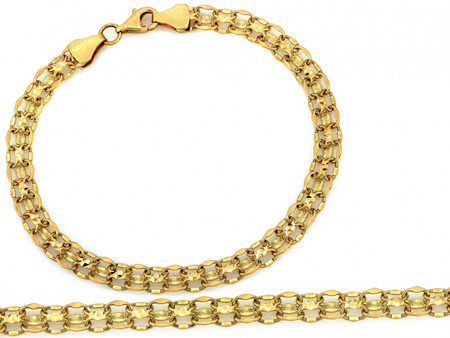 Bransoletka złota podwójna bismarck