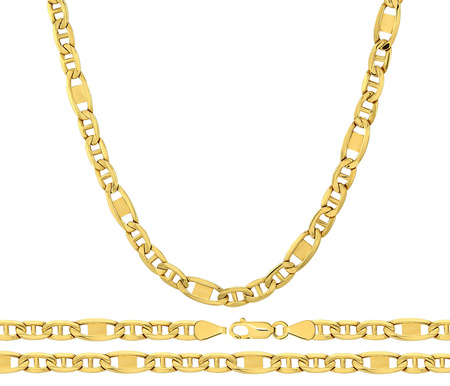 Złoty łańcuszek 585 Gucci Marina z blaszkami