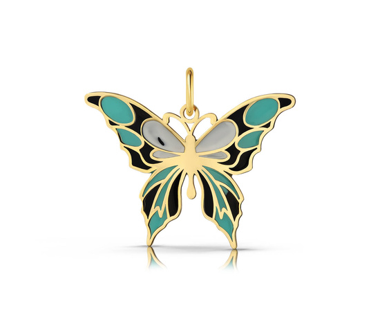 Złota zawieszka 585 - motyl