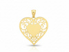 Złota ażurowa zawieszka serce