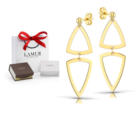 Złote kolczyki 585 - wiszące