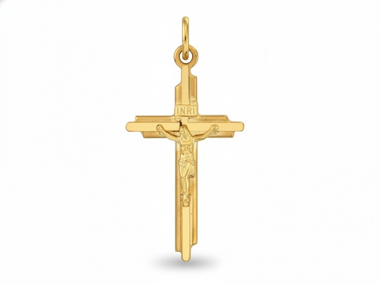 Złoty krzyżyk zawieszka