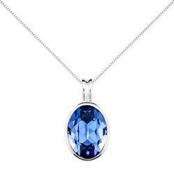 Naszyjnik srebrny 925 Swarovski - elipsa