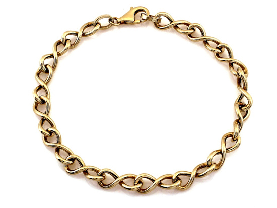 Bransoletka złota elementowa z nieskończoności