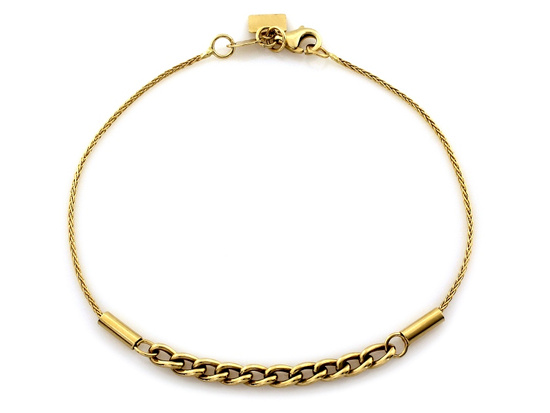Złota bransoletka łańcuszkowa