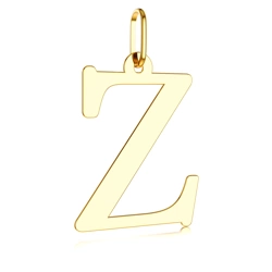 Złota literka Z - zawieszka 585