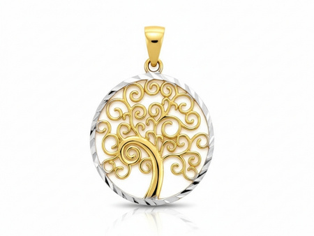 Zawieszka złota drzewko szczęścia