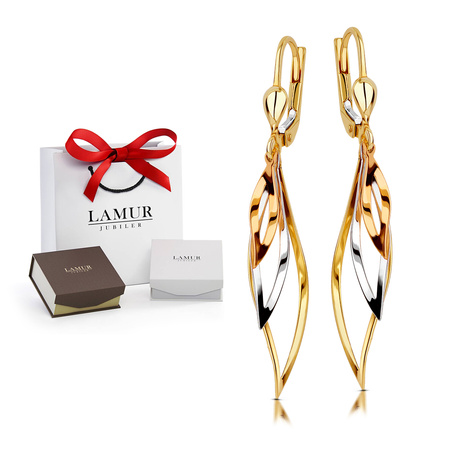 Złote kolczyki 375 - wiszące