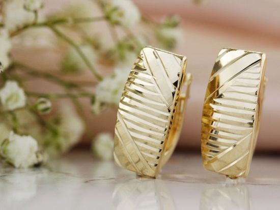 Kolczyki złote angielskie klasyka elegancji