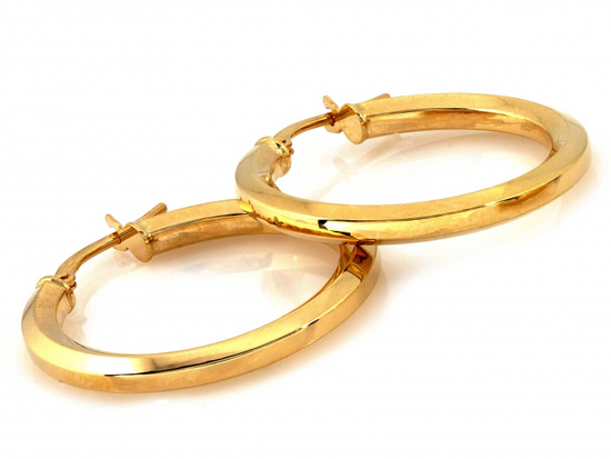 Złote koła kolczyki angielskie grube