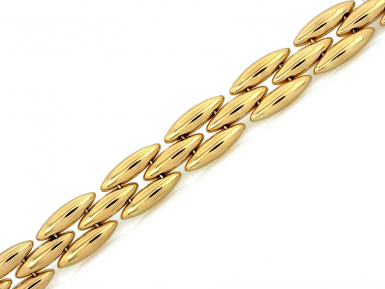 Bransoletka złota szeroka elementowa ruchoma