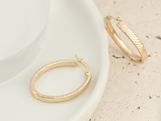 Kolczyki złote owalne koła