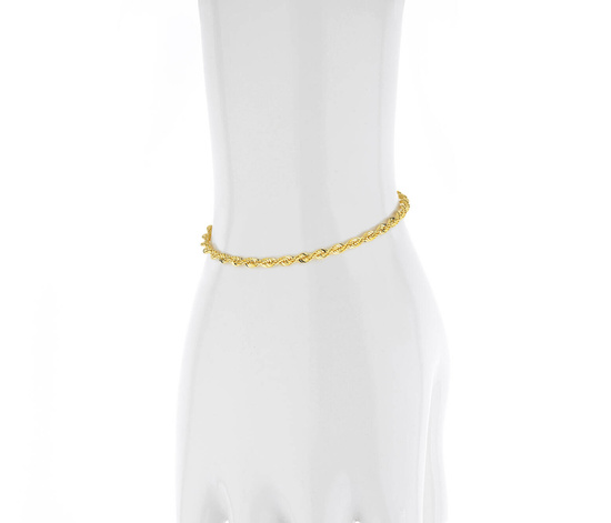 Złota bransoletka 585 kordel korda