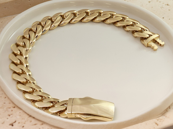 Bransoletka złota męska bardzo gruba pancerka
