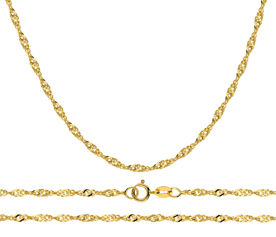 Złoty łańcuszek 585 Singapur 