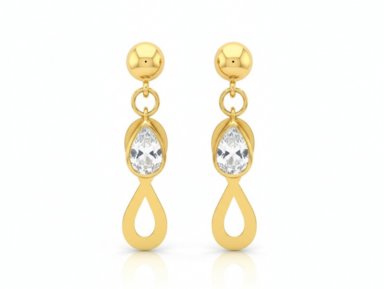 Kolczyki z wiszącą nieskończonością i cyrkonią