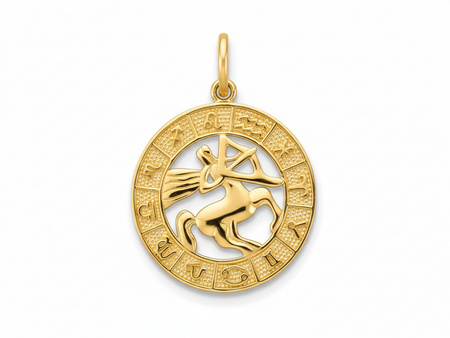 Zawieszka złota Strzelec zodiak