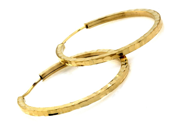 Delikatne złote kolczyki koła 22mm