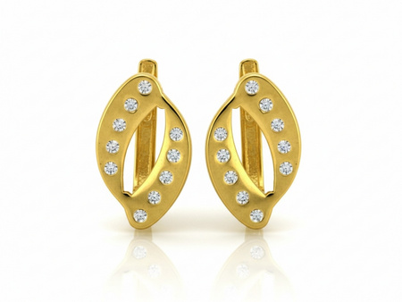 Kolczyki ze złota z cyrkoniami