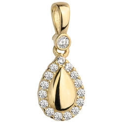 Złota zawieszka 585 - łezka