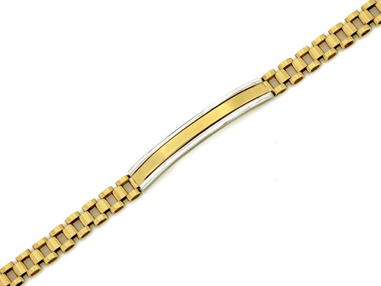 Złota bransoletka męska możliwy grawer