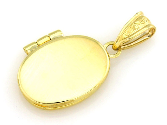 Złota zawieszka puzderko na fotografię