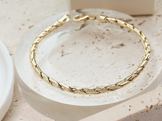 Bransoletka złota gruba elementowa