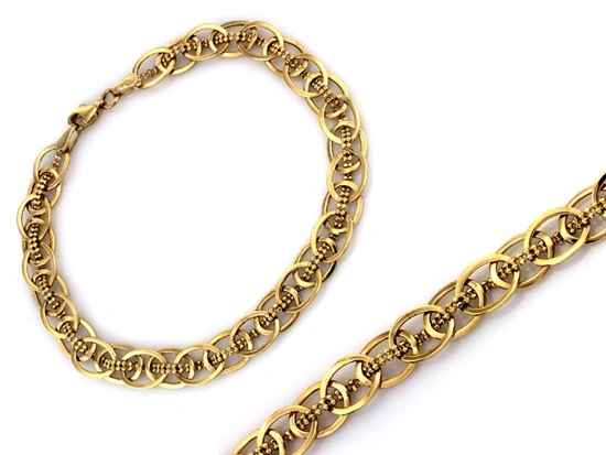 Bransoletka złota efektowna okazała