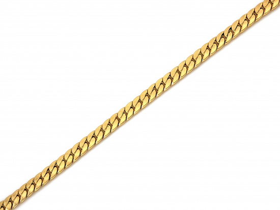 Złota bransoletka gruby splot łańcuszkowa