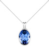 Naszyjnik srebrny 925 Swarovski - elipsa
