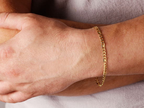 Bransoletka złota łańcuszkowa figaro 4.2mm