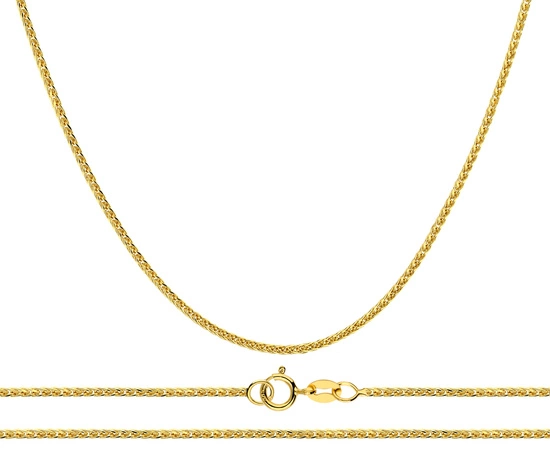 Złoty łańcuszek 925 lisi ogon - 45 cm