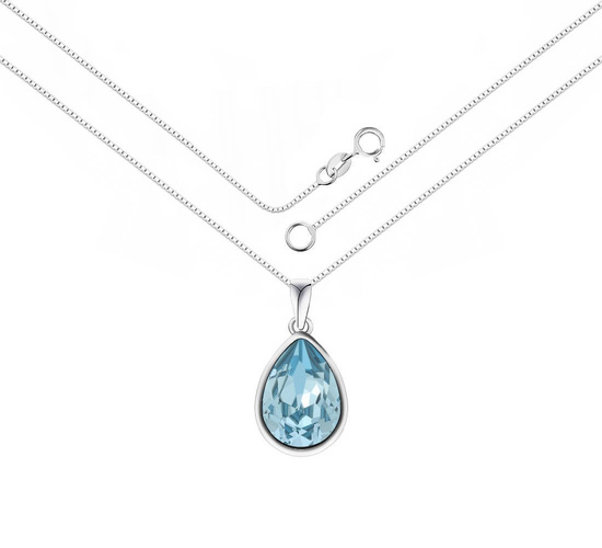 Naszyjnik srebrny 925 Swarovski - owalny