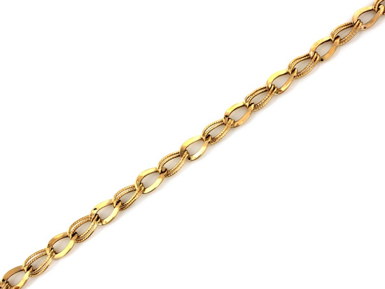 Bransoletka złota z dużych owalnych ogniw