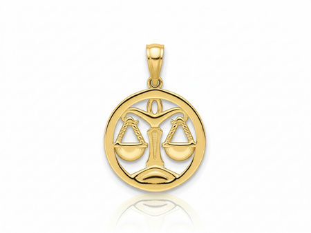 Zawieszka złota Waga wisiorek zodiak