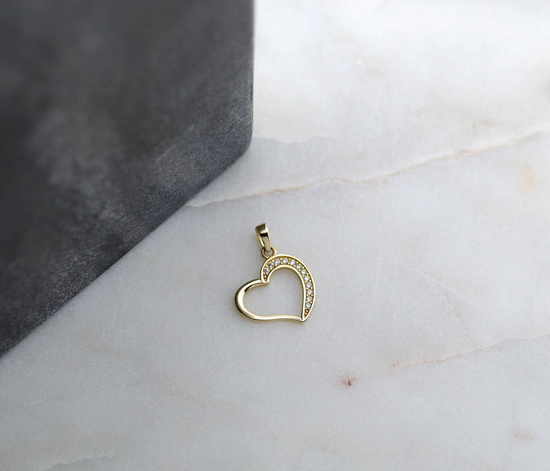 Złota zawieszka 585 - serce, serduszko