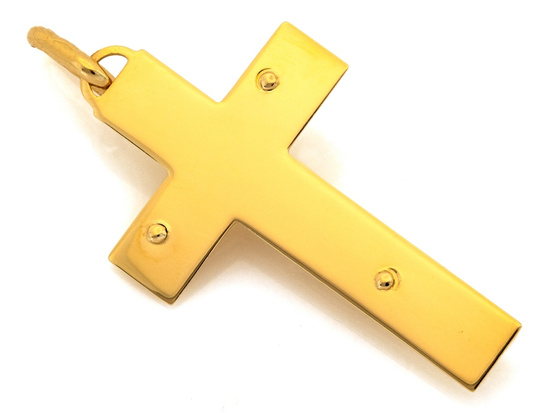 Zawieszka złoty krzyżyk z pasyjką z Jezusem