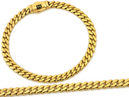 Bardzo gruba złota bransoleta męska pancerka 6.2mm