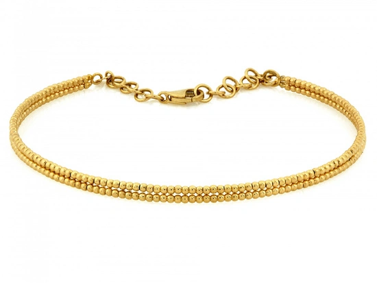 Złota bransoletka sztywna bangle otwarta regulowana