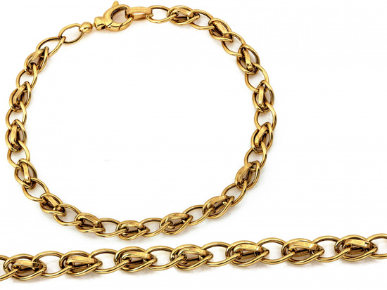 Bransoletka złota łańcuszkowa z dużych ogniw