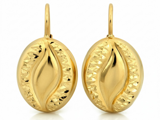 Kolczyki złote angielskie błyszczące