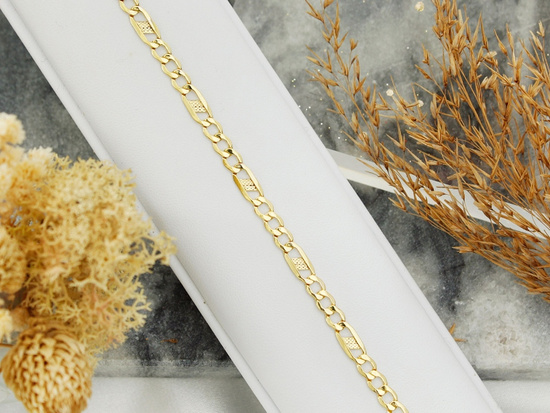 Bransoletka złota łańcuszkowa figaro 4.2mm