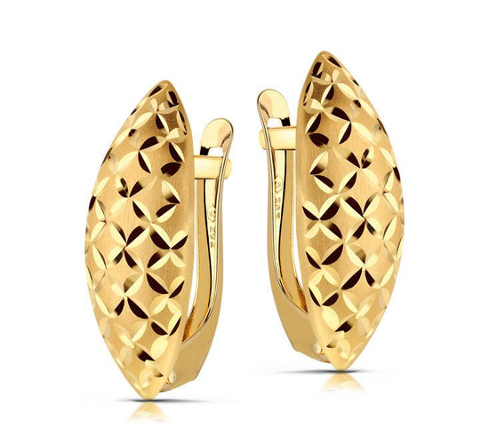 Złote kolczyki 333 - klasyczne