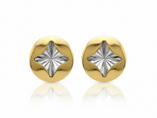 Kolczyki złote na sztyfcie