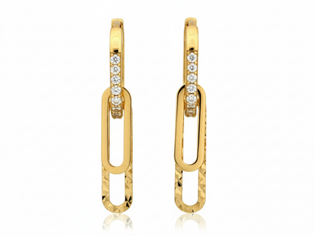 Kolczyki złote oryginalne modne nowoczesne subtelne