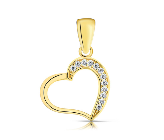 Złota zawieszka 585 - serce, serduszko