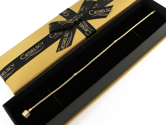 Bransoletka złota linka żmijka baza pod charmsy