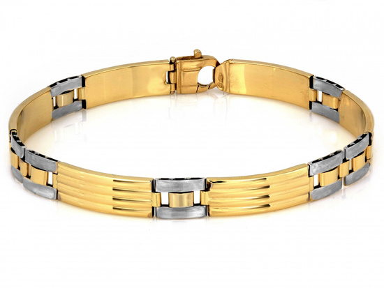 Złota bransoletka elementowa męska